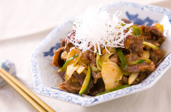 牛すじの中華炒め