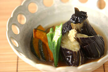 ナスとカボチャの揚げづけ