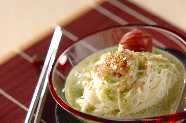 オクラのねばり素麺