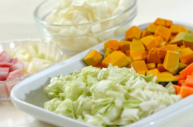 たっぷりミネストローネの作り方の手順1