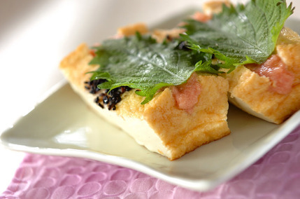 厚揚げのタラコマヨサンド