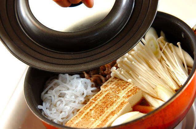 温泉卵のせ肉豆腐の作り方の手順8