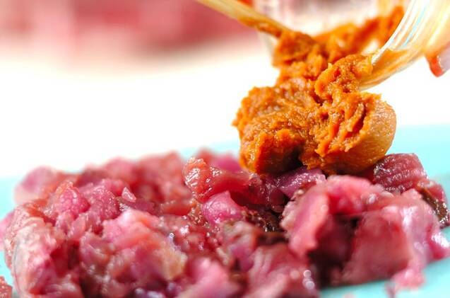 カツオバーグの作り方の手順1