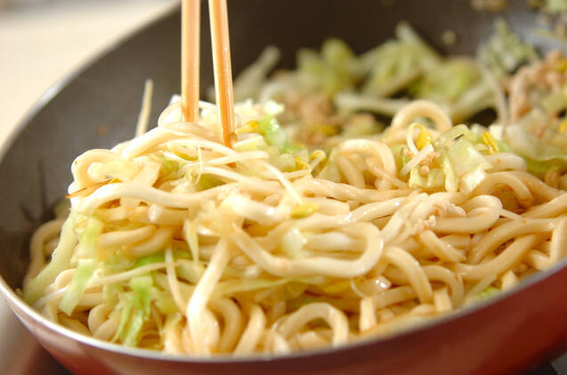 サッパリ焼きうどんの作り方の手順4