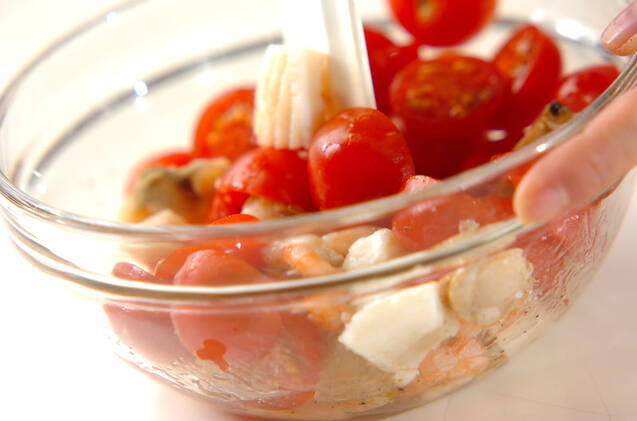 シーフードのレモン風味マリネの作り方の手順3