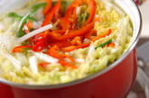モヤシと水菜のサラダの作り方1