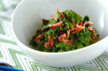 菜の花と桜エビのオイル和え