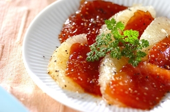 マグロの漬け風カルパッチョ