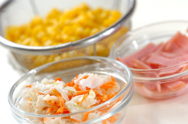 切干し大根とコーンの和え物の作り方の手順1