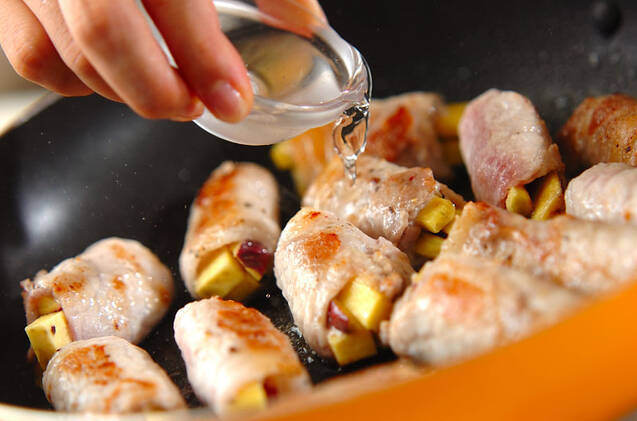 サツマイモの豚肉巻きの作り方の手順4