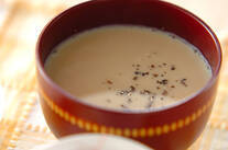 トウモロコシの豆乳みそ汁