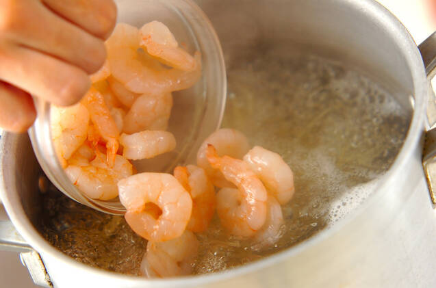 ホウレン草のクリームパスタの作り方の手順2