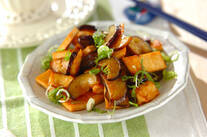 油揚げのコチュジャン炒め