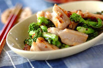 たたきレンコンのガーリック炒め