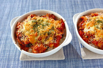サバのトマトソースドリア