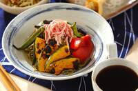 焼き野菜たっぷり茶そば