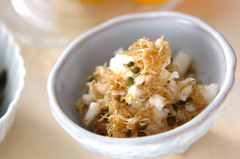 長芋のチリメン山椒和え