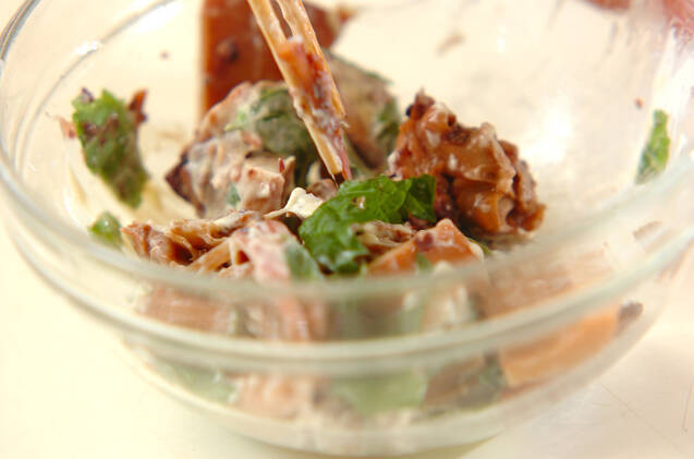 味付けイカの大葉マヨ和えの作り方の手順3