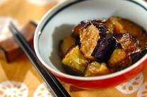 揚げナスのゴマ酢がけ