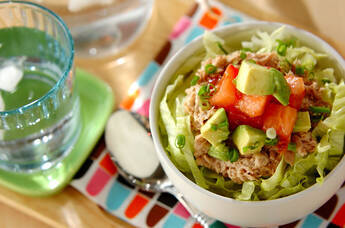 アボカドとツナの丼