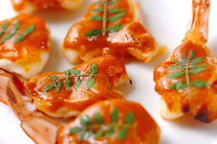 エビのウニ焼き