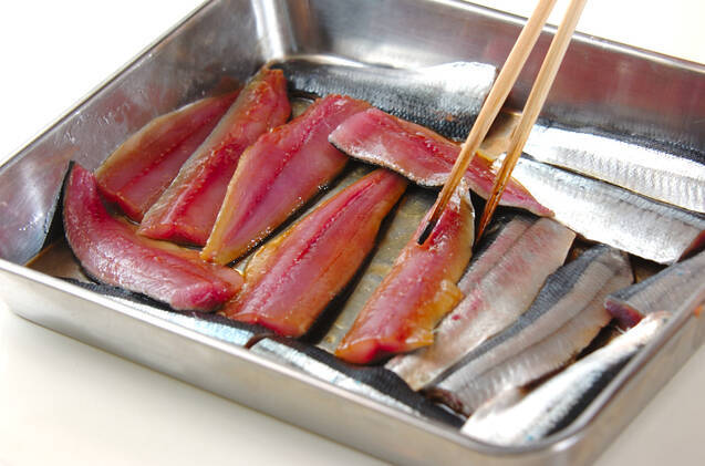 サンマのカレー衣揚げの作り方の手順1