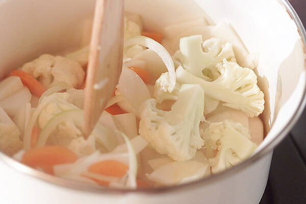 野菜のポタージュスープの作り方の手順2