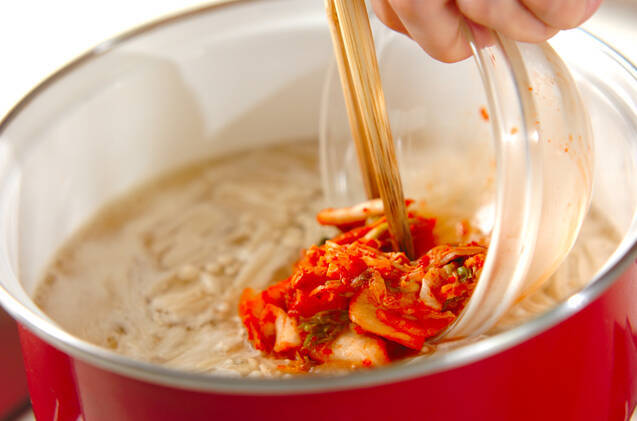 キムチ素麺汁の作り方の手順5
