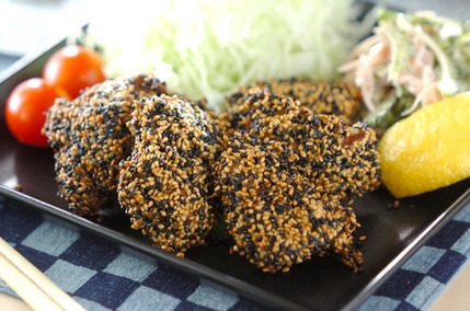 サバのセサミフライ