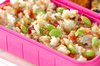 ミョウガベーコンご飯