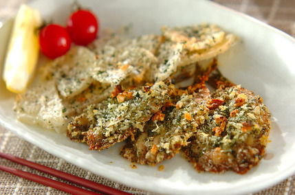 イワシのガーリックパン粉焼き