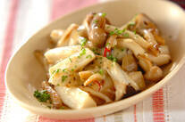 キノコのチーズ炒め