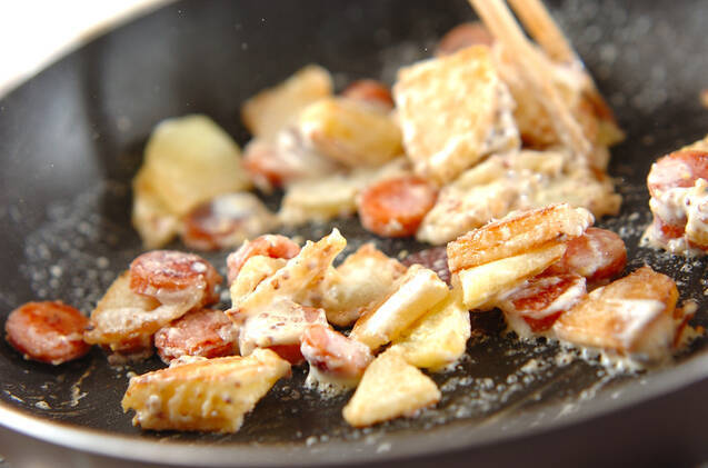 ジャガイモのマスタードクリーム炒めの作り方の手順5