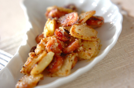 ジャガイモのマスタードクリーム炒め