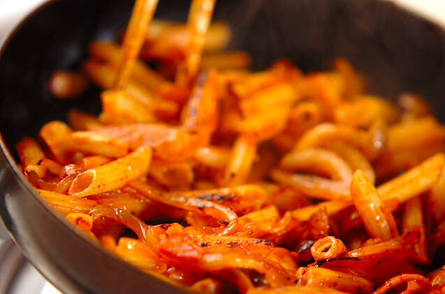 ペンネナポリタンの作り方の手順3