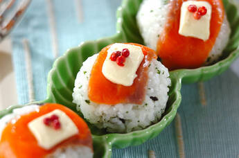 サーモンのひとくちご飯