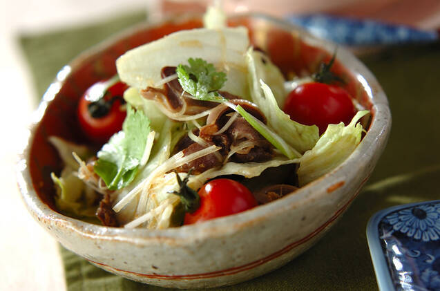 薄切り砂肝のサラダ