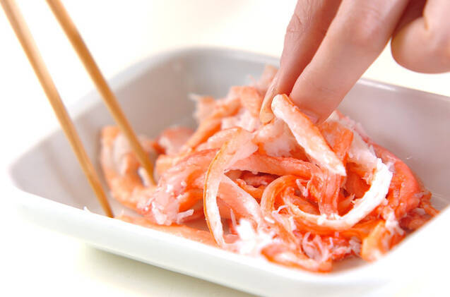 ワカメとカニの酢の物の作り方の手順2