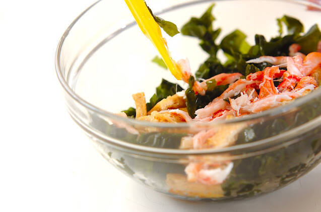 ワカメとカニの酢の物の作り方の手順5