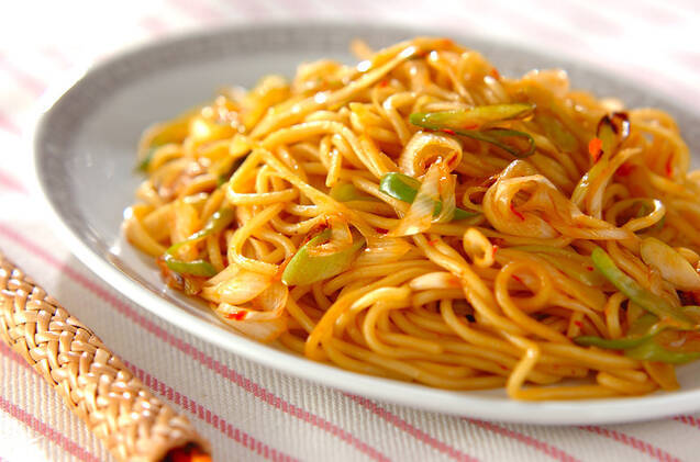 ネギの山椒焼きそば