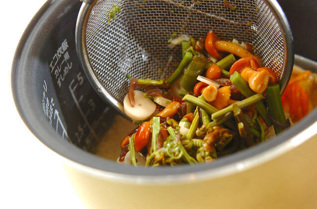 素朴で懐かしい！山菜おこわの作り方の手順6