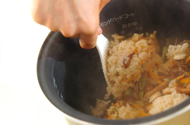 素朴で懐かしい！山菜おこわの作り方の手順7