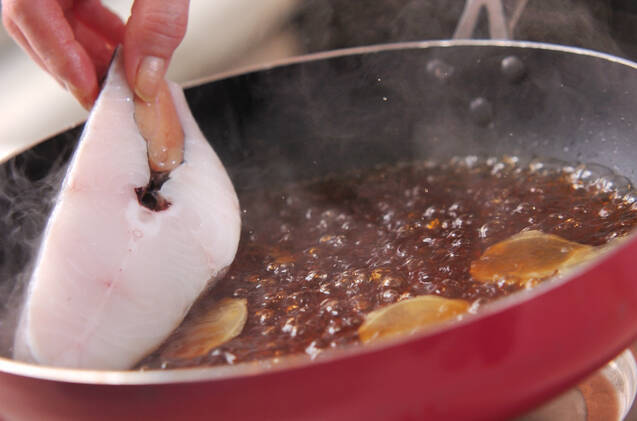 カラスガレイの煮付けの作り方の手順4