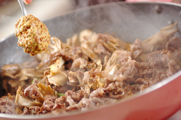 牛肉のマスタード炒めの作り方の手順6