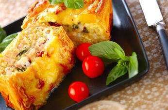 タコと玄米のキッシュ