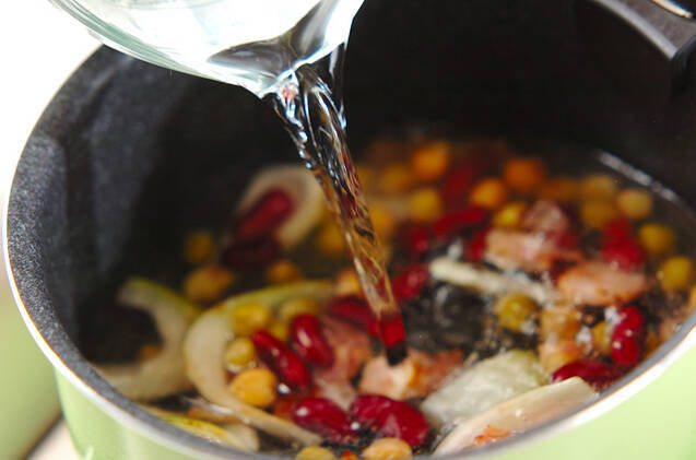 ベーコンのスープの作り方の手順4