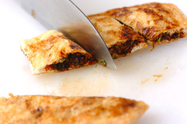 ネギみそ入り焼き油揚げの作り方の手順5