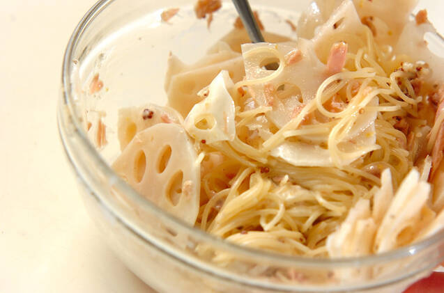 レンコンとツナのスパサラの作り方の手順3