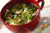 レタスとシイタケのスープの作り方の手順