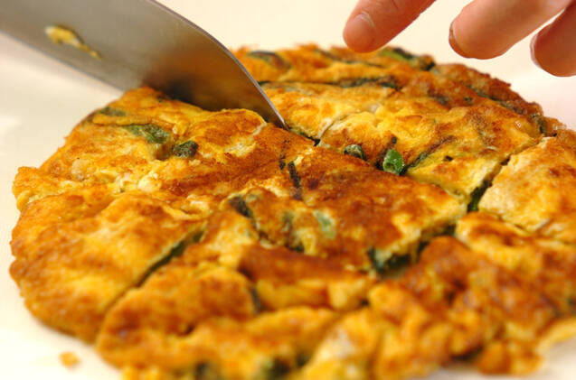 細ネギとチーズの卵焼きの作り方の手順4